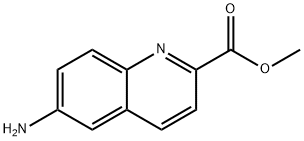 2-Quinolinecarboxylicacid,6-amino-,methylester(9CI) Structure