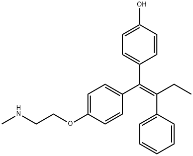 (Z)-N-去甲基-4-羟基三苯氧胺, 112093-28-4, 结构式