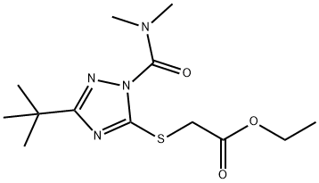 Ethyl(3-tert-butyl-1-dimethylcar-bamoyl-1H-1,2,4-triazol-5-ylthio)-acetat