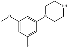 1-(3-氟代-5-甲氧基苯基)哌嗪 结构式