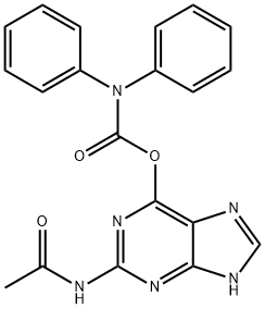 N2-ACETYL-O6-(DIPHENYLCARBAMOYL)GUANINE Struktur