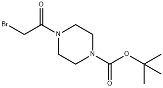tert-butyl 4-(2-broMoacetyl)piperazine-1-carboxylate Struktur