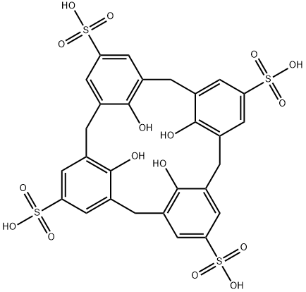 4-スルホカリックス[4]アレーン水和物 化学構造式