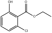 2-クロロ-6-ヒドロキシ安息香酸エチル 化学構造式