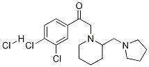 2-(3,4-二氯苯基)-1-(2-(吡咯烷-1-甲基)哌啶-1-基)乙酮盐酸盐, 112282-24-3, 结构式