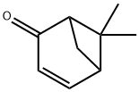 (1R,5R)-6,6-ジメチルビシクロ[3.1.1]ヘプタ-3-エン-2-オン 化学構造式
