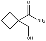 1-(ヒドロキシメチル)シクロブタンカルボキサミド 化学構造式