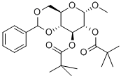 Methyl-4,6-di-O-benzylidene-2,3-di-O-pivaloyl-α-D-glucopyranoside Structure