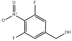 (3,5-ジフルオロ-4-ニトロフェニル)メタノール 化学構造式