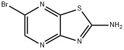 2-アミノ-6-ブロモチアゾロ[4,5-B]ピラジン 化学構造式
