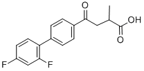4-(2',4'-ジフルオロ-1,1'-ビフェニル-4-イル)-2-メチル-4-オキソ酪酸 化学構造式