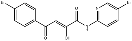 4-(4-bromo-phenyl)-N-(5-bromopyridin-
2-yl)-2,4-dioxo-butyramide Structure