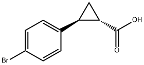 (1S,2S)-2-(4-broMophenyl)cyclopropanecarboxylic acid Struktur