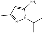 1-イソプロピル-3-メチル-1H-ピラゾール-5-アミン 化学構造式