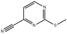 2-(甲基硫代)-4-嘧啶甲腈, 1124-75-0, 结构式
