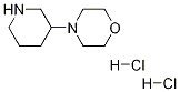 4-(3-Piperidinyl)morpholine dihydrochloride Structure