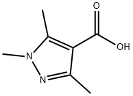 1,3,5-トリメチル-1H-ピラゾール-4-カルボン酸 化学構造式