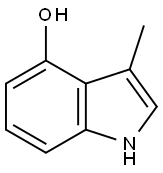 3-甲基-4-羟基-1H-吲哚, 1125-31-1, 结构式