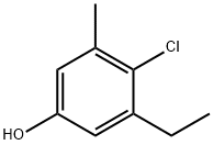4-氯-3-乙基-5-甲基苯酚, 1125-66-2, 结构式