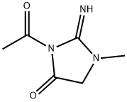 4-Imidazolidinone, 3-acetyl-2-imino-1-methyl- (9CI) Struktur