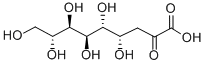 (4S,5R,6R,7R,8R)-4,5,6,7,8,9-ヘキサヒドロキシ-2-オキソノナン酸 化学構造式