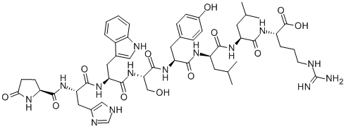 6-D-亮氨酸-1-8-促黄体激素释放因子(猪) 结构式