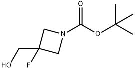 1-Azetidinecarboxylic acid, 3-fluoro-3-(hydroxymethyl)-, 1,1-dimethylethyl ester Structure