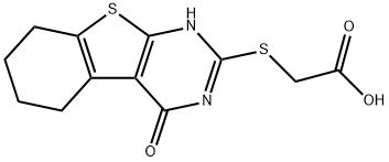 (4-OXO-3,4,5,6,7,8-HEXAHYDRO-BENZO[4,5]THIENO[2,3-D ]PYRIMIDIN-2-YLSULFANYL)-ACETIC ACID Struktur