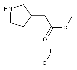 3-吡咯烷乙酸甲酯盐酸盐, 1126794-67-9, 结构式