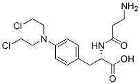 (2S)-2-(3-aminopropanoylamino)-3-[4-[bis(2-chloroethyl)amino]phenyl]pr opanoic acid|