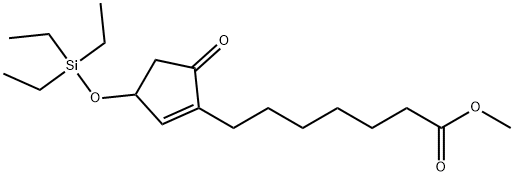 1-Cyclopentene-1-heptanoic acid, 5-oxo-3-[(triethylsilyl)oxy]-, Methyl ester Struktur