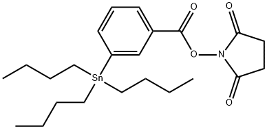 1-[[3-(三丁基锡烷基)苯甲酰基]氧基]-2,5-吡咯烷二酮 结构式