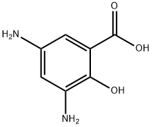 3,5-ジアミノサリチル酸 化学構造式