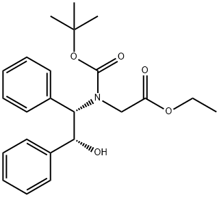 N-(tert-Butyloxycarbonyl)-N-[(1S,2R)-2-hydroxy-1,2-diphenylethyl]-glycine Ethyl Ester,112741-70-5,结构式