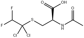 N-acetyl-S-(1,1-dichloro-2,2-difluoroethyl)-1-cysteine Struktur