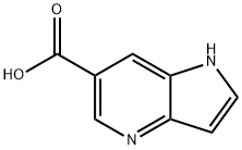1H-ピロロ[3,2-B]ピリジン-6-カルボン酸 化学構造式