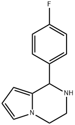 1-(4-フルオロフェニル)-1H,2H,3H,4H-ピロロ[1,2-a]ピラジン 化学構造式
