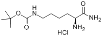 NΕ-BOC-L-LYSINE AMIDE HYDROCHLORIDE LYS(BOC)-NH2·HCL 结构式