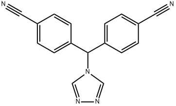 4,4'-(4H-1,2,4-TRIAZOL-4-YLMETHYLENE)BIS BENZONITRILE 化学構造式