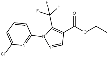 1-(6-氯吡啶-2-基)-5-三氟甲基-1H-吡唑-4-羧酸乙酯,1128268-00-7,结构式