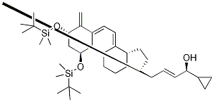(5E,24R)-1,3-Bis-O-(tert-ButyldiMethylsilyl)-calcipotriene Structure