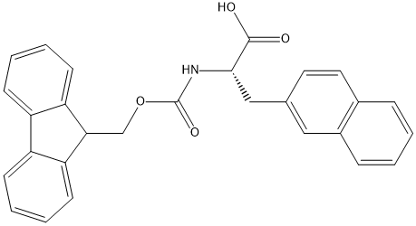 N-FMOC-3-(2-ナフチル)-L-アラニン 化学構造式