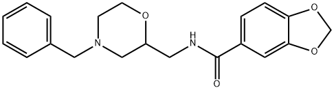 1,3-BENZODIOXOLE-5-CARBOXAMIDE, N-[[4-(PHENYLMETHYL)-2-MORPHOLINYL]METHYL]- Structure