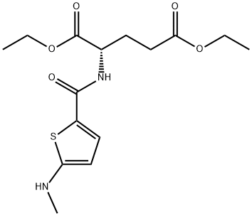 N-(5-甲氨基-2-噻吩甲酰基)-L-谷氨酸二乙酯, 112889-02-8, 结构式
