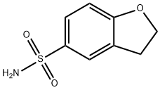 2,3-ジヒドロ-1-ベンズオフラン-5-スルホンアミド 化学構造式