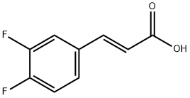 trans-3,4-ジフルオロけい皮酸 化学構造式