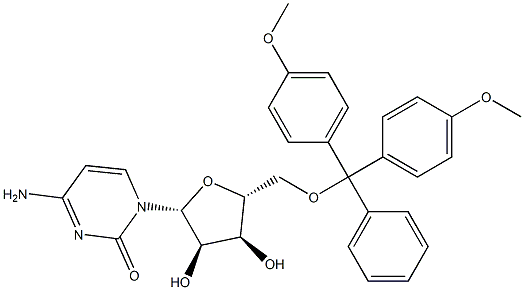 5'-O-[Bis(4-methoxyphenyl)phenylmethyl]cytidine Structure
