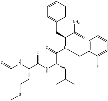 N-FORMYL-MET-LEU-PHE-O-FLUOROBENZYLAMIDE Struktur