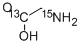 GLYCINE-1-13C-15N Structure