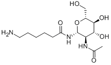 2-ACETAMIDO-N-(E-AMINOCAPROYL)-2-DEOXY-BETA-D-GLUCOPYRANOSYLAMINE Struktur